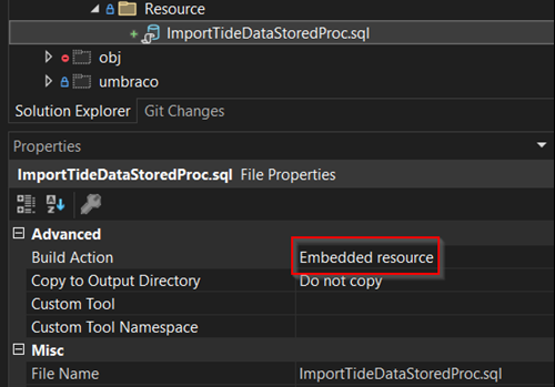 Embedded Resource Setting